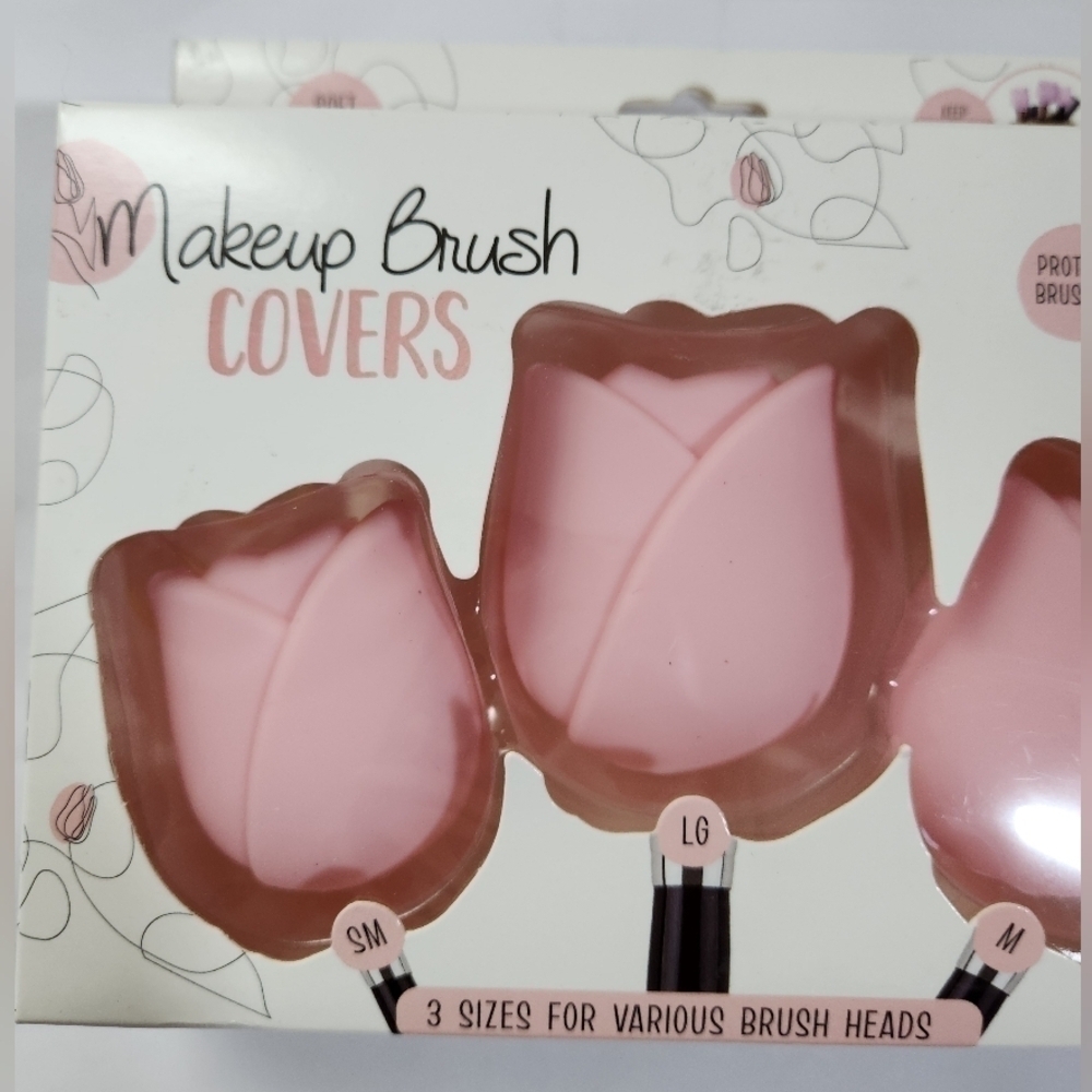 New Makeup Brush Protection Covers 3 Sizes Pink Roses - Picture 3 of 4